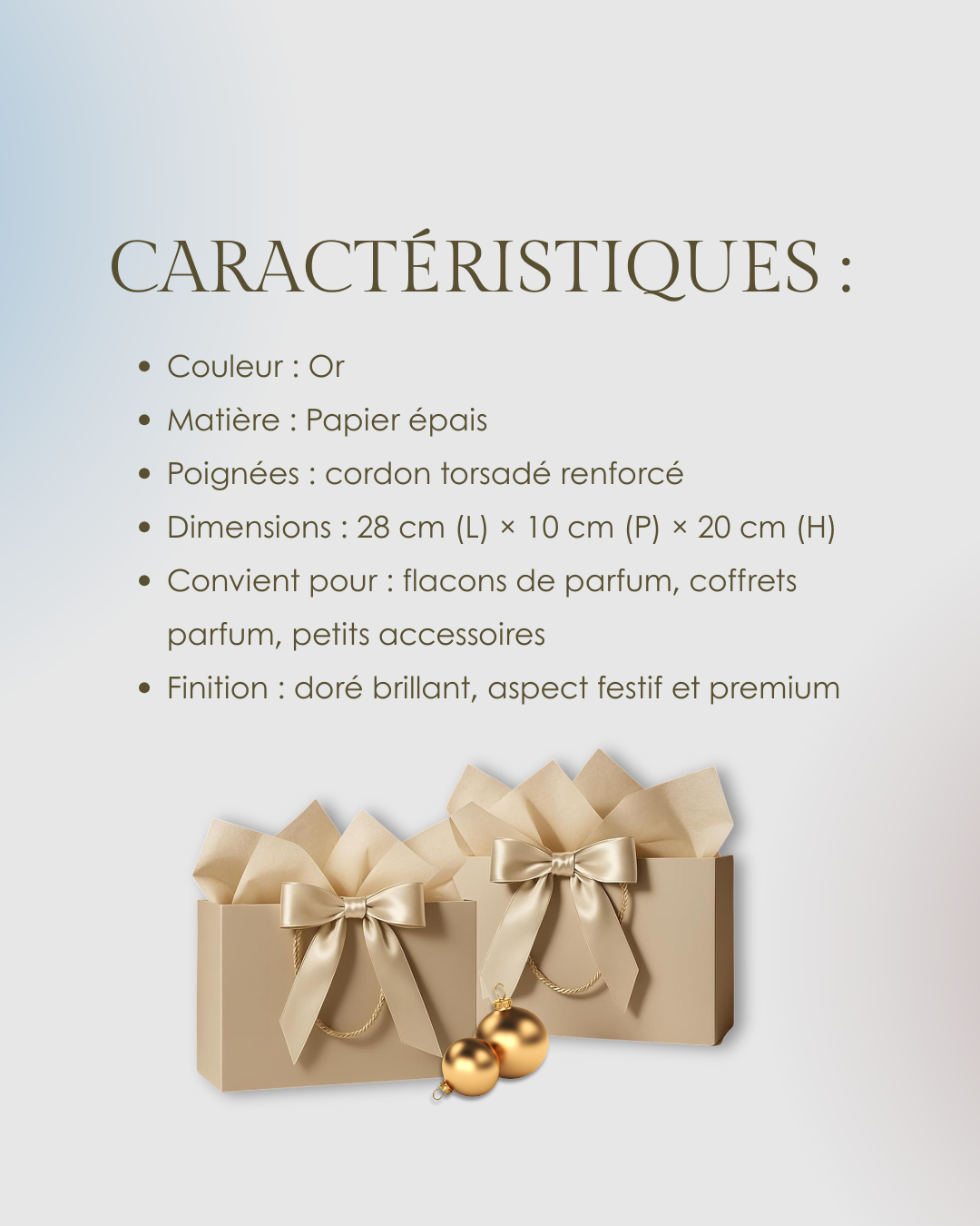 Sac Cadeau Élégance Or